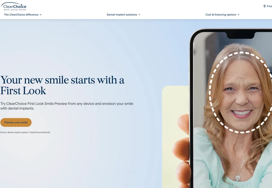 ClearChoice’s First Look page